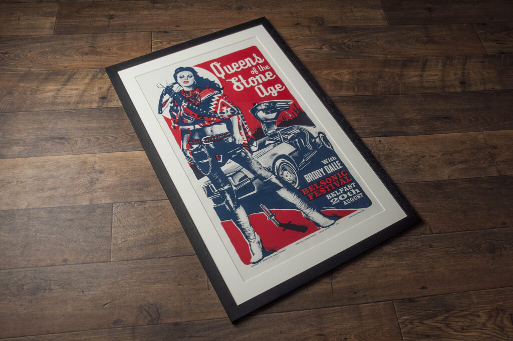 Queen of the Stone Age poster frame with window mount