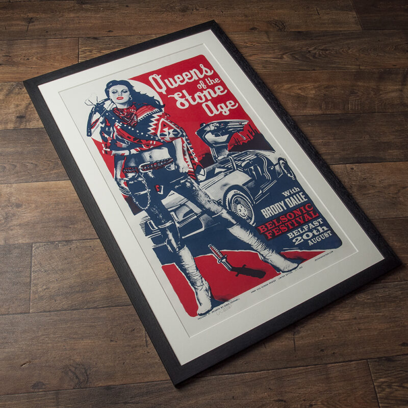 Queen of the Stone Age poster frame with window mount