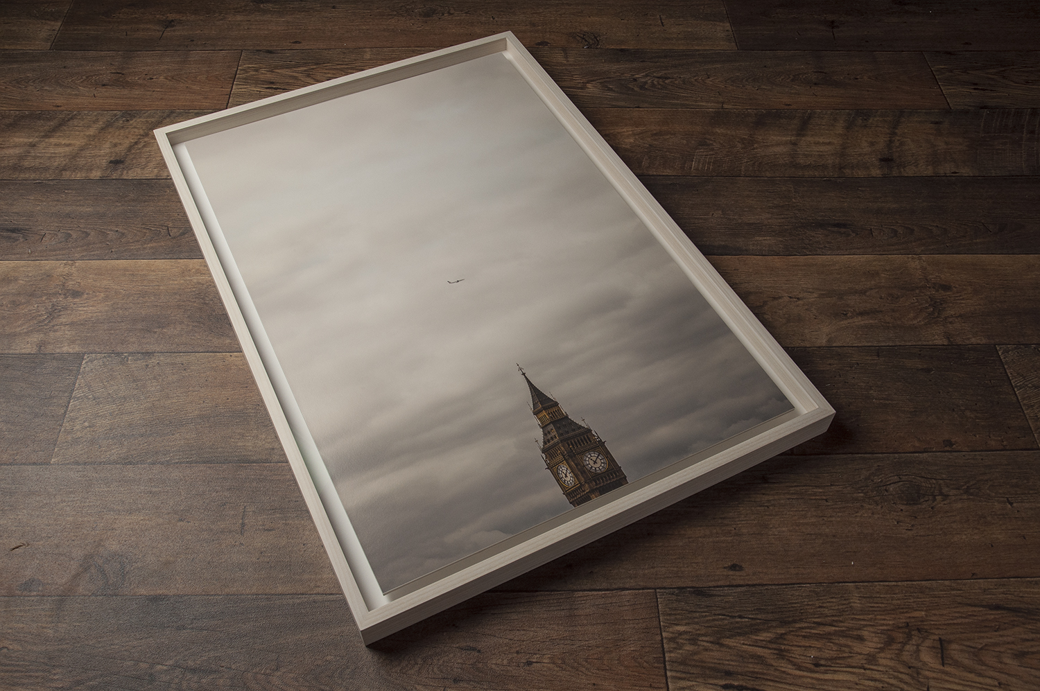 Limed Tulip wood frame with shadow float