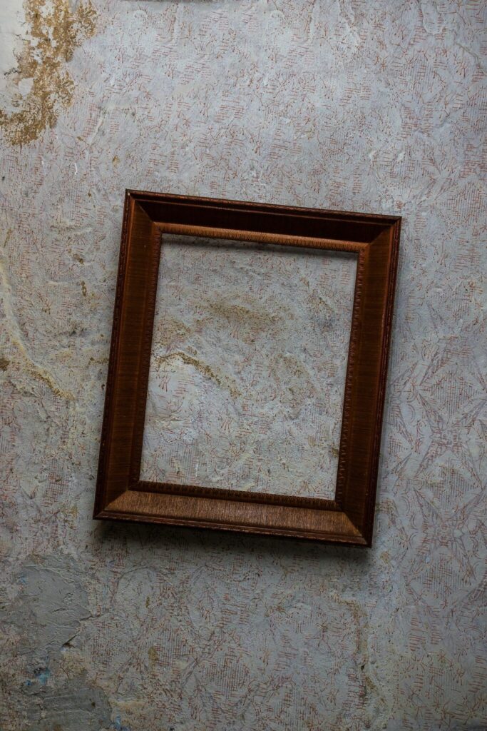 Empty Frame on grey background