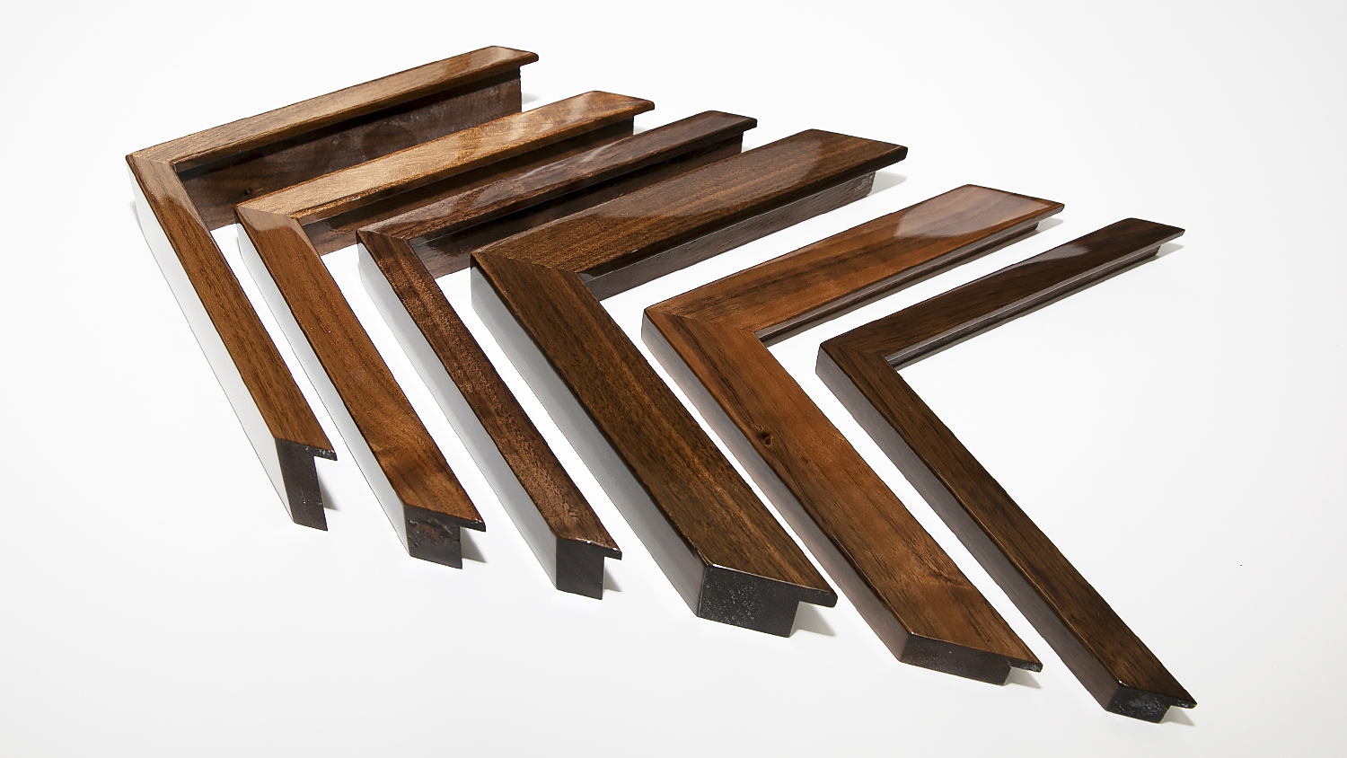 Solid American Mirror Polished Natural Walnut