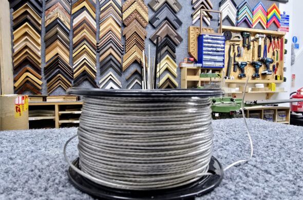 How to tie picture frame wire