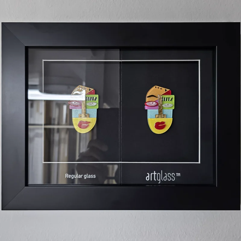What are the different types of glass used in picture framing?