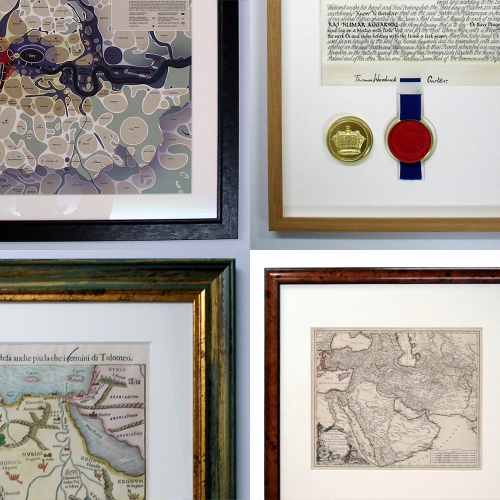 Are there services that offer conservation framing for documents?