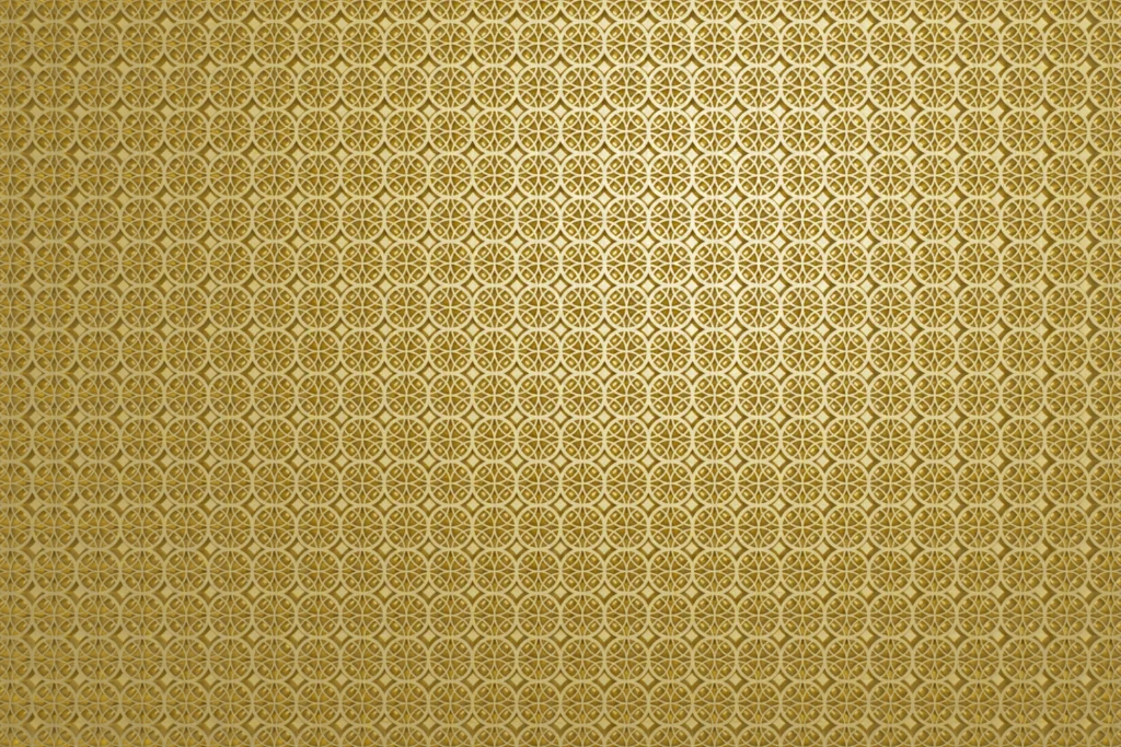 a gold mosaic with circular geometric patterns gold picture framing